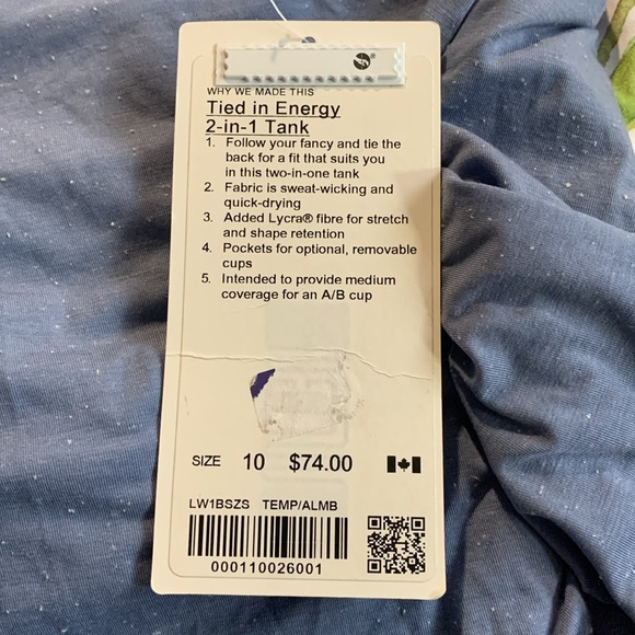Lululemon Tied in Energy 2-in-1 Tank NWT - Picture 8 of 8